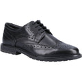 Black Patent - Front - Hush Puppies Womens-Ladies Verity Leather Brogues