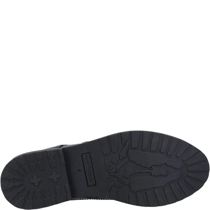 Black Patent - Back - Hush Puppies Womens-Ladies Verity Leather Loafers