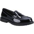 Black Patent - Front - Hush Puppies Womens-Ladies Verity Leather Loafers