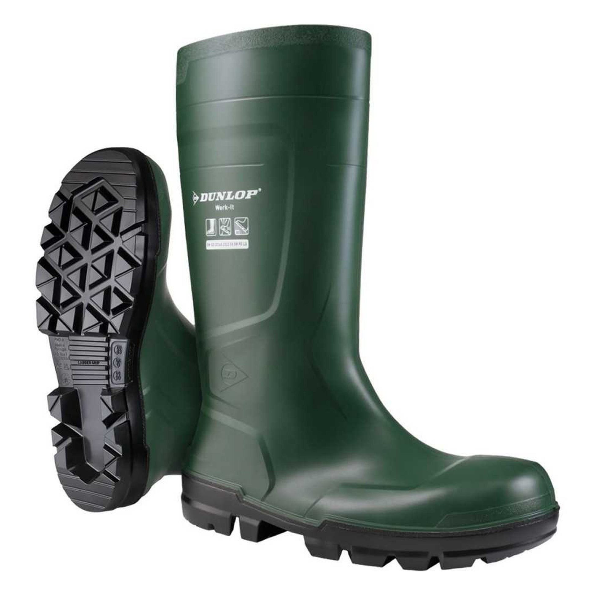 Heritage Green - Pack Shot - Dunlop Unisex Adult Jobguard Wellington Boots