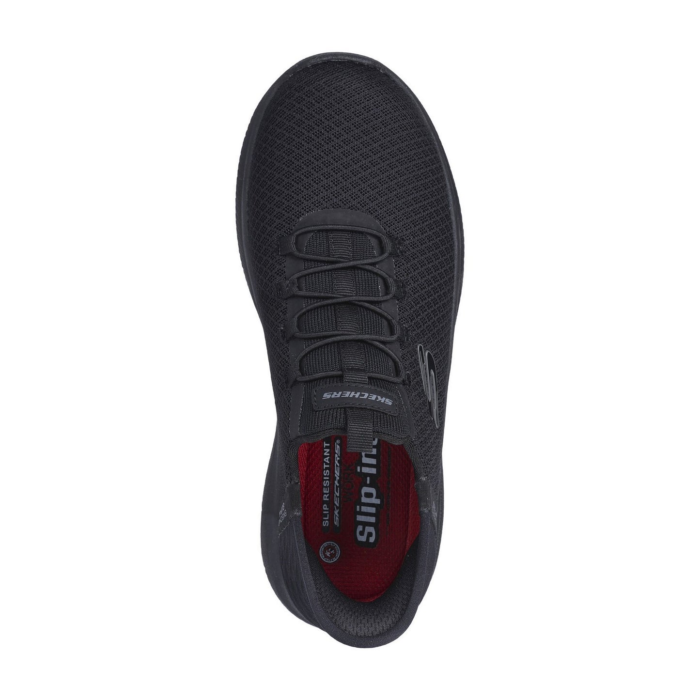 Black - Back - Skechers Womens-Ladies Summits SR - Enslee Shoes