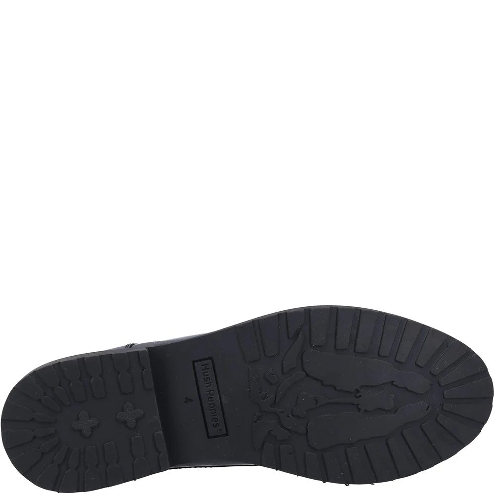 Black - Back - Hush Puppies Womens-Ladies Verity Leather Brogues