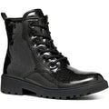 Black - Front - Geox Girls Casey Ankle Boots