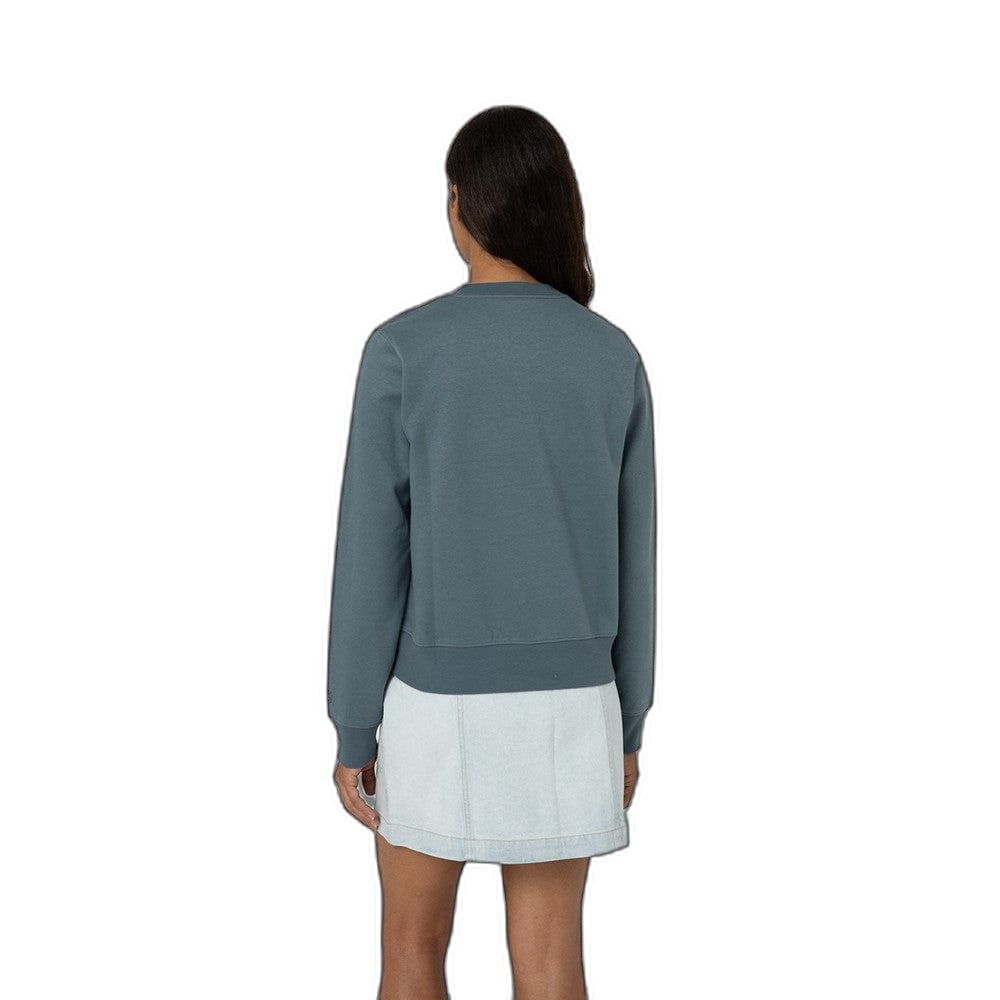 Stormy Weather - Side - Dickies Womens-Ladies Wordmark Heavyweight Crew Neck Sweatshirt