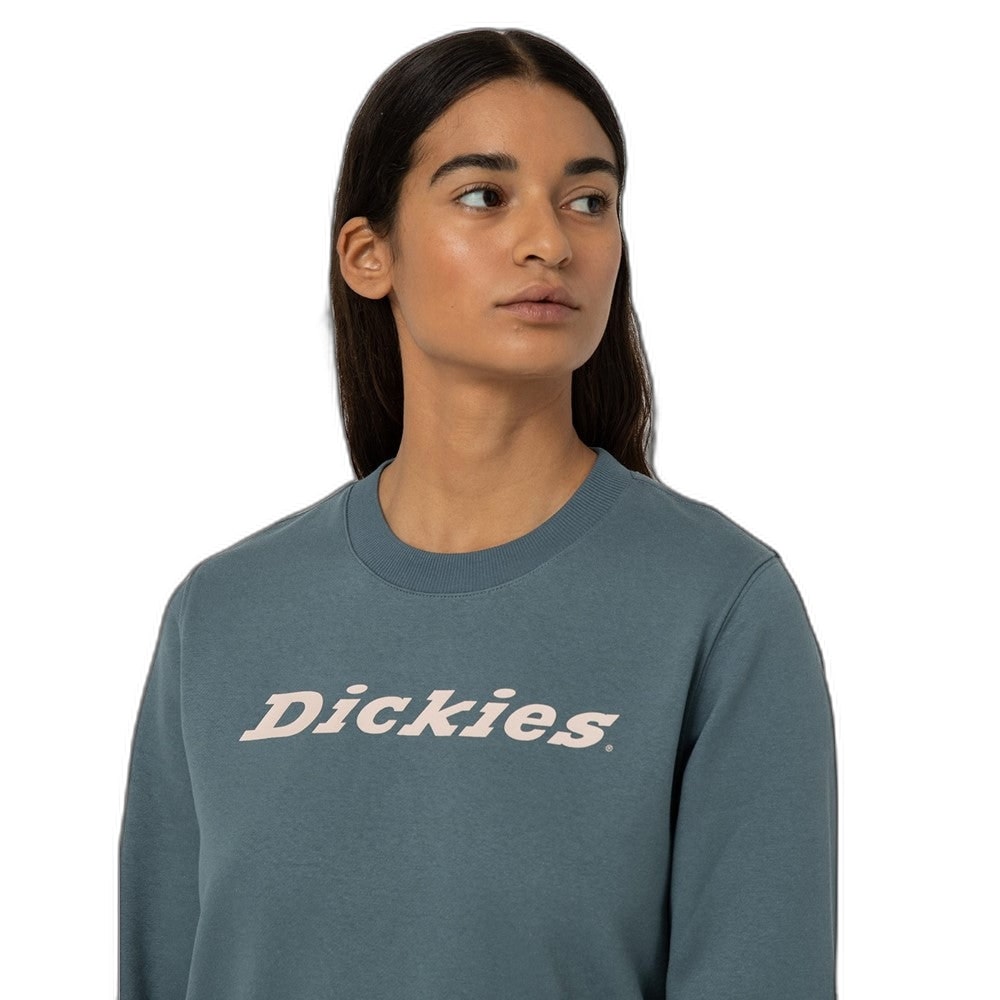 Stormy Weather - Lifestyle - Dickies Womens-Ladies Wordmark Heavyweight Crew Neck Sweatshirt