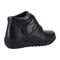 Black - Back - Fleet & Foster Womens-Ladies Shetland Leather Ankle Boots