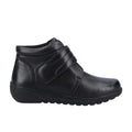 Black - Side - Fleet & Foster Womens-Ladies Shetland Leather Ankle Boots