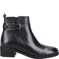 Black - Side - Riva Womens-Ladies Emily Leather Ankle Boots