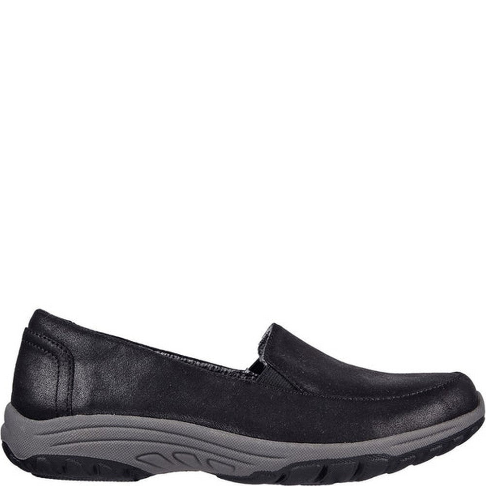 Black - Side - Skechers Womens-Ladies Reggae Fest 2.0 - Textbook Relaxed Fit Shoes