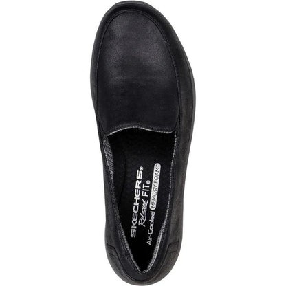 Black - Pack Shot - Skechers Womens-Ladies Reggae Fest 2.0 - Textbook Relaxed Fit Shoes
