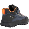 Navy-Orange - Pack Shot - Geox Boys Simbyos Abx Waxed Leather Casual Shoes