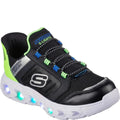 Black-Lime - Front - Skechers Boys Hypno-Flash 2.0 - Odelux Trainers