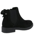 Black - Back - Hush Puppies Womens-Ladies Maddy Suede Wide Ankle Boots