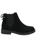Black - Lifestyle - Hush Puppies Womens-Ladies Maddy Suede Wide Ankle Boots