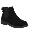 Black - Front - Hush Puppies Womens-Ladies Maddy Suede Wide Ankle Boots
