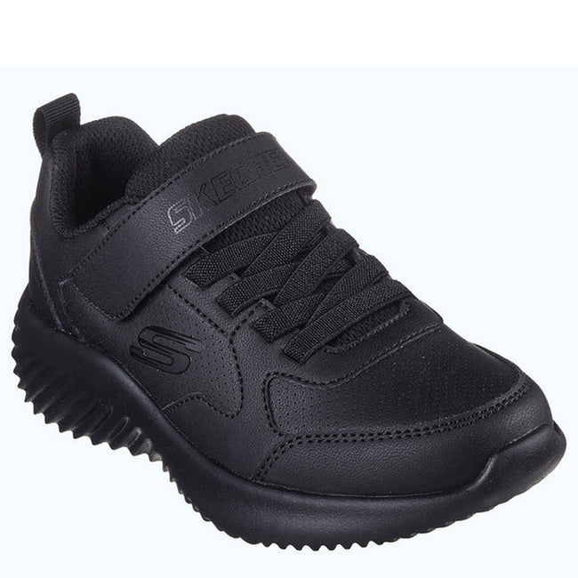 Black - Front - Skechers Boys Bounder - Power Study School Shoes