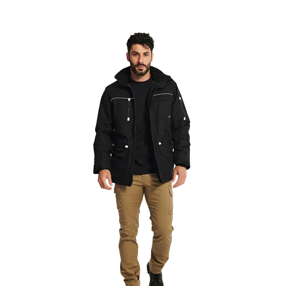 Black - Side - Caterpillar Mens Parker Insulated Jacket