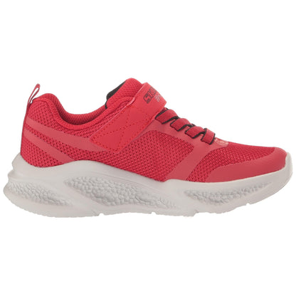 Red-Black - Side - Skechers Boys S-Lights Meteor-Lights Trainers