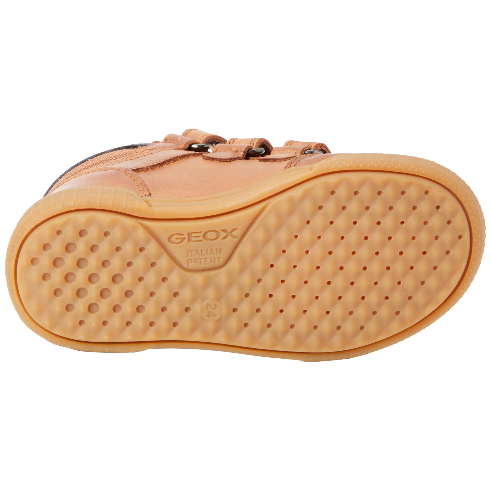 Cognac-Blue - Lifestyle - Geox Boys Poseido Leather Trainers