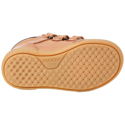 Cognac-Blue - Lifestyle - Geox Boys Poseido Leather Trainers