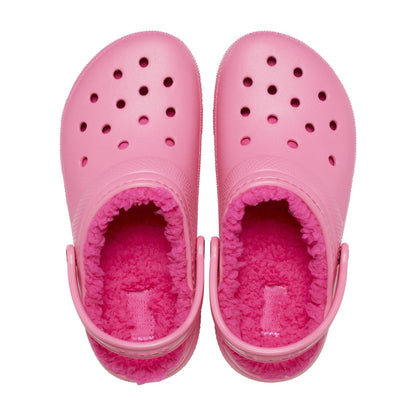 Hyper Pink - Pack Shot - Crocs Toddler Classic Lined Clogs