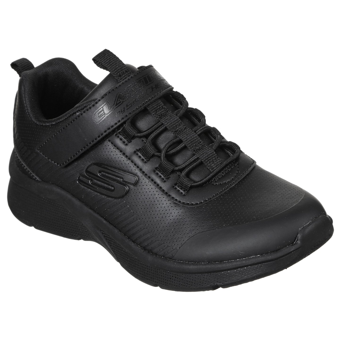 Black - Front - Skechers Girls Cutie Microspec School Shoes