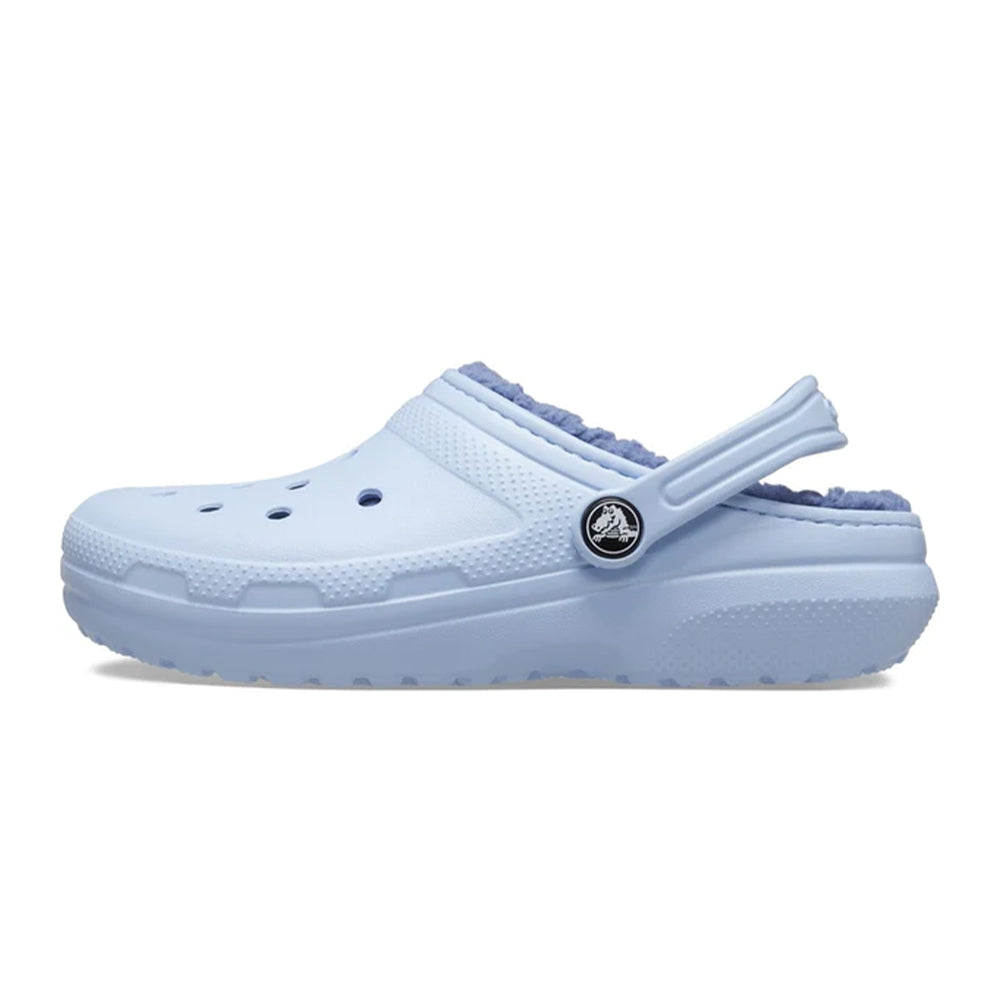 Blue Calcite - Side - Crocs Childrens-Kids Classic Lined Clogs