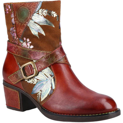 Brown - Front - Riva Womens-Ladies Aisha Leather Biker Boots