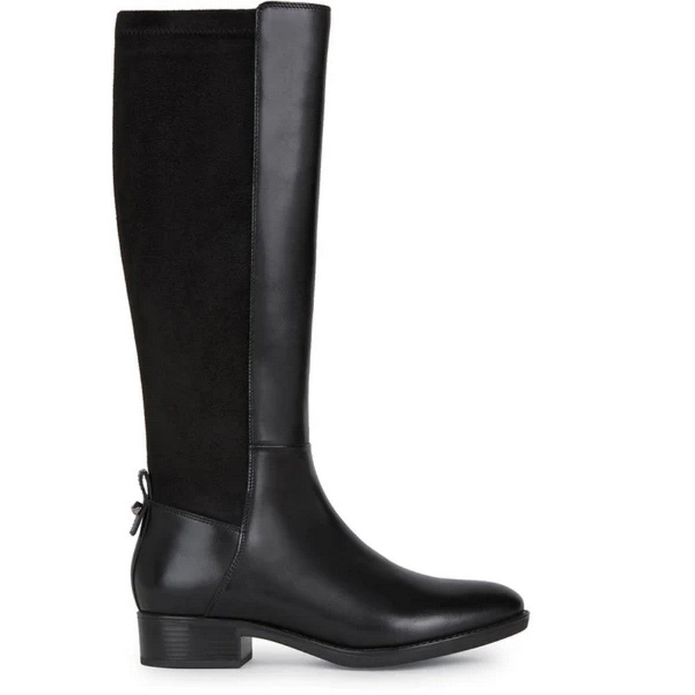 Black - Side - Geox Womens-Ladies Felicity Leather Calf Boots