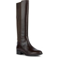 Coffee - Front - Geox Womens-Ladies D Felicity D Leather Calf Boots