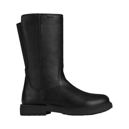 Black - Side - Geox Girls Eclair Ankle Boots