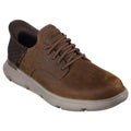Dark Brown - Front - Skechers Mens Garza - Gervin Leather Oxford Shoes