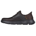 Chocolate - Back - Skechers Mens Garza - Gervin Leather Oxford Shoes