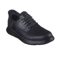 Black - Front - Skechers Mens Garza - Gervin Leather Oxford Shoes