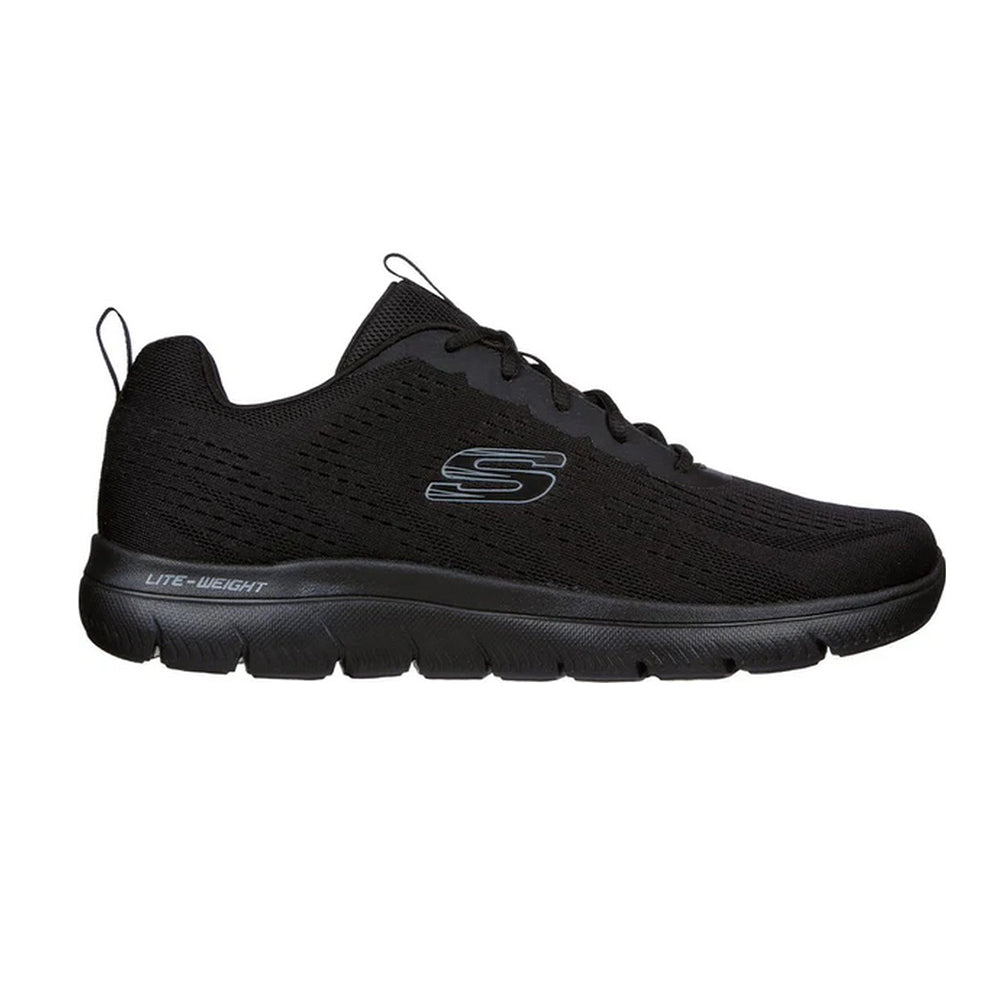 Black - Side - Skechers Mens Summits - Torre Casual Shoes