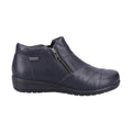 Navy - Side - Fleet & Foster Womens-Ladies Friesan Leather Ankle Boots