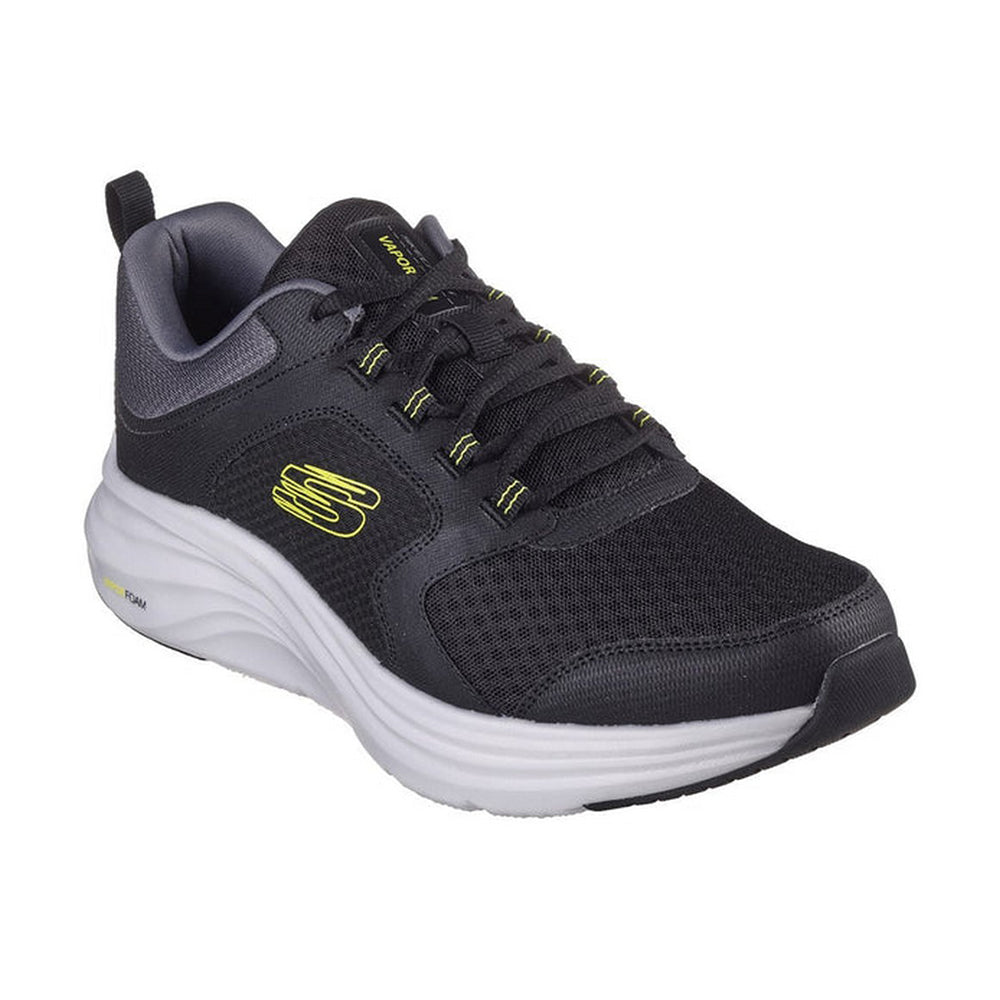Black-Lime - Front - Skechers Mens Vapor Foam Trainers