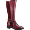 Bordeaux - Front - Riva Womens-Ladies Aubrey Suede Knee-High Boots