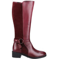 Bordeaux - Side - Riva Womens-Ladies Aubrey Suede Knee-High Boots