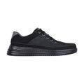 Black - Side - Skechers Mens Proven Aldeno Leather Casual Shoes