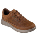 Dark Brown - Front - Skechers Mens Proven Aldeno Leather Casual Shoes