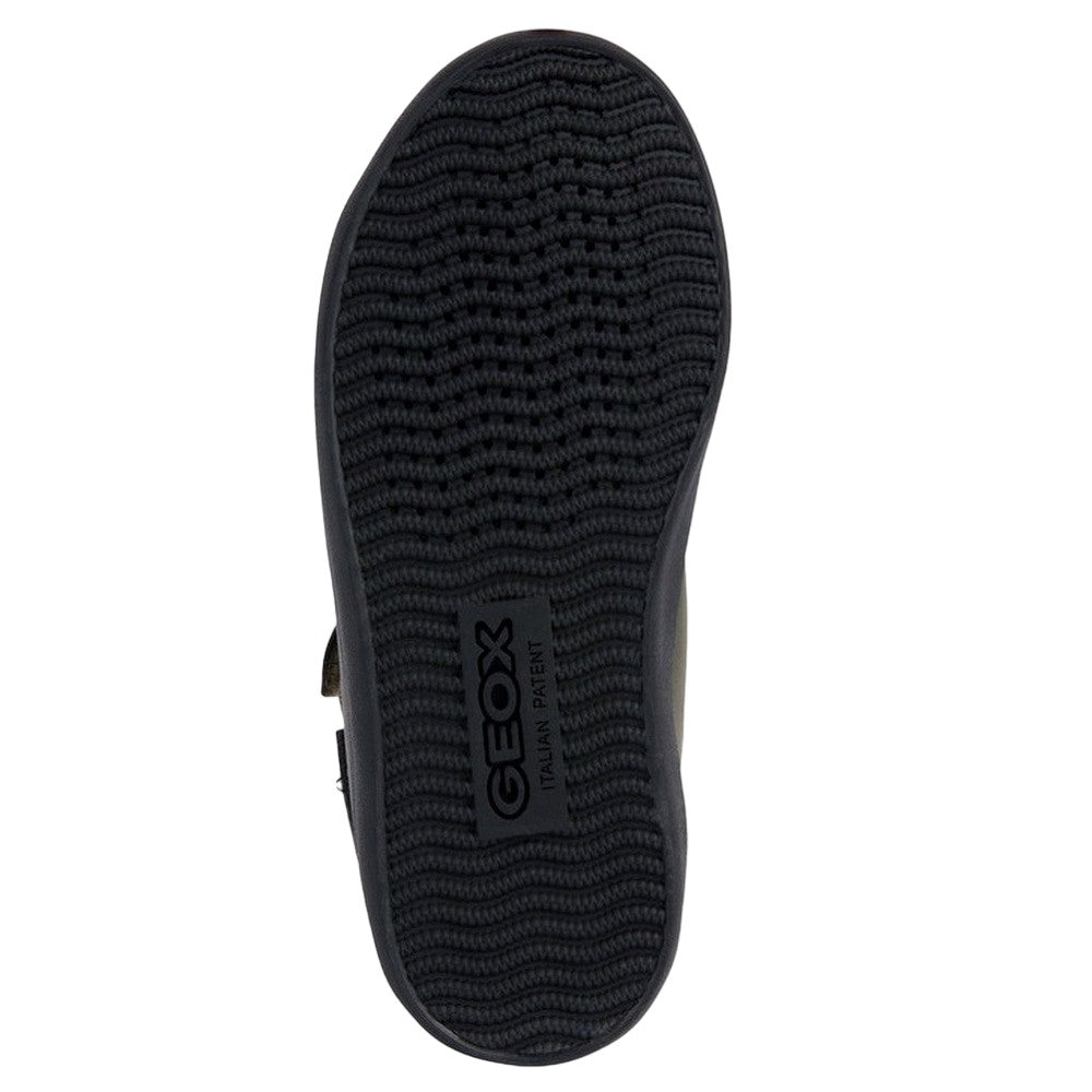 Dark Green-Black - Side - Geox Boys Gisli Trainers