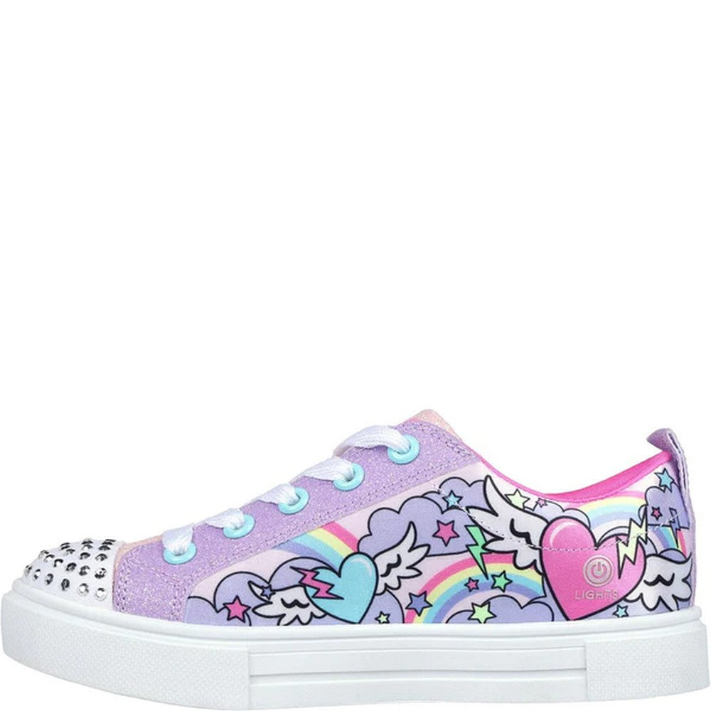 Lavender - Back - Skechers Girls Twinkle Toes Twinkle Sparks Trainers