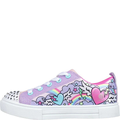 Lavender - Back - Skechers Girls Twinkle Toes Twinkle Sparks Trainers