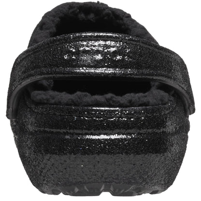 Black - Back - Crocs Womens-Ladies Glitter Clogs