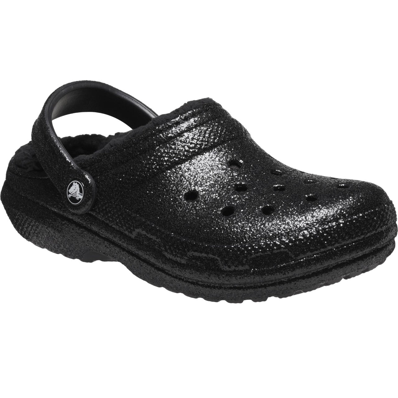 Black - Front - Crocs Womens-Ladies Glitter Clogs