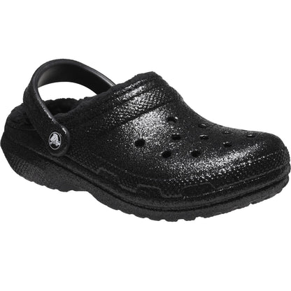 Black - Front - Crocs Womens-Ladies Glitter Clogs