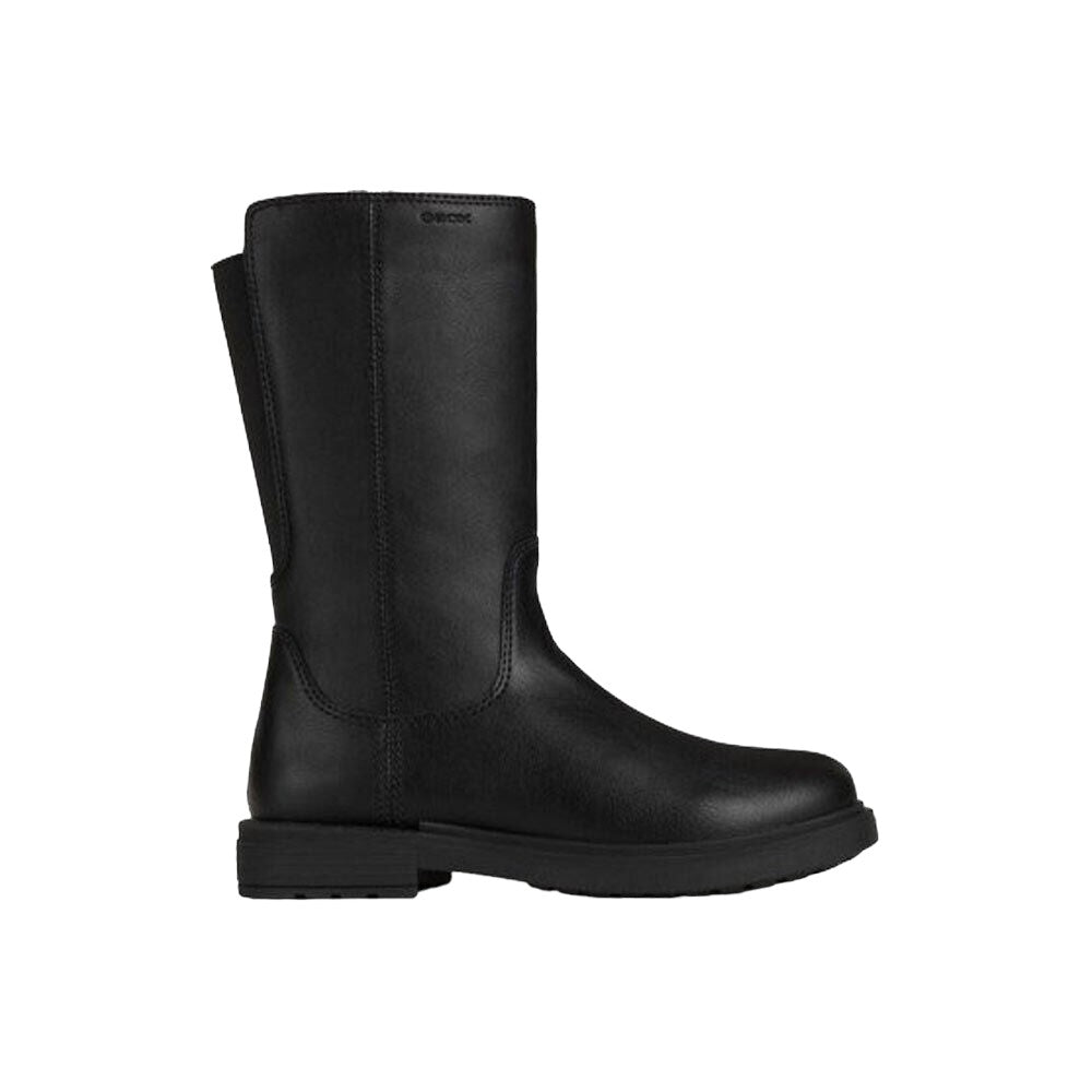 Black - Side - Geox Girls Eclair Ankle Boots
