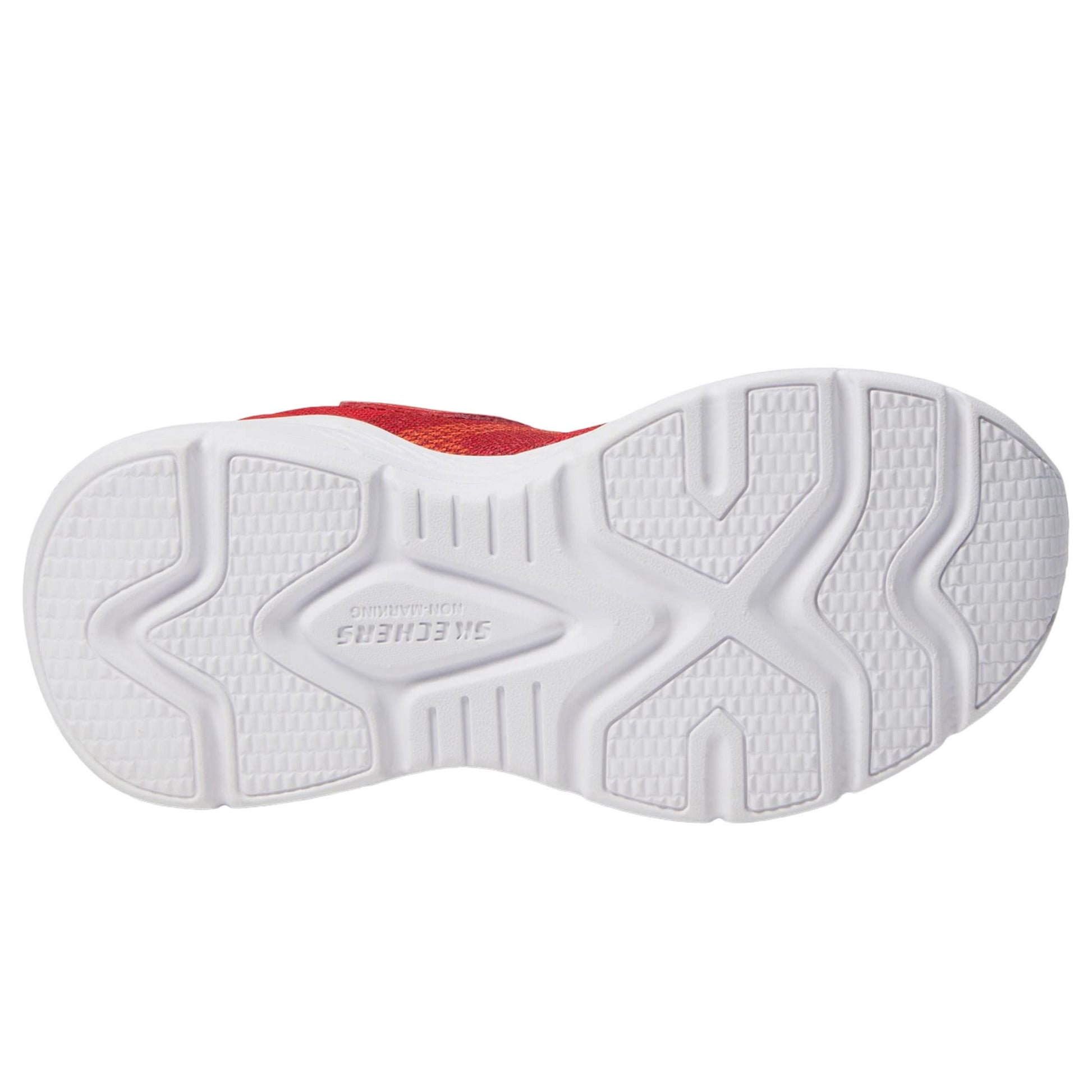 Red-Orange - Pack Shot - Skechers Boys S Lights Tri-Namics Trainers
