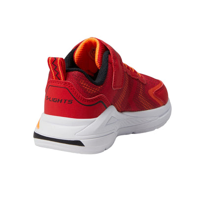 Red-Orange - Back - Skechers Boys S Lights Tri-Namics Trainers